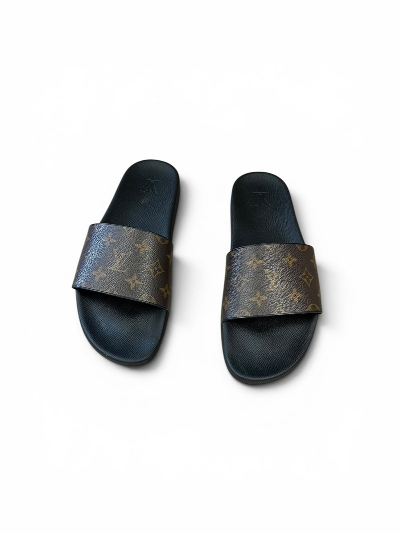 LOUIS VUITTON MONOGRAM SLIDERS - UK 10 - PRELOVED