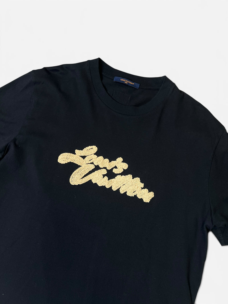 LOUIS VUITTON MENS STRAW T-SHIRT - XL - PRELOVED