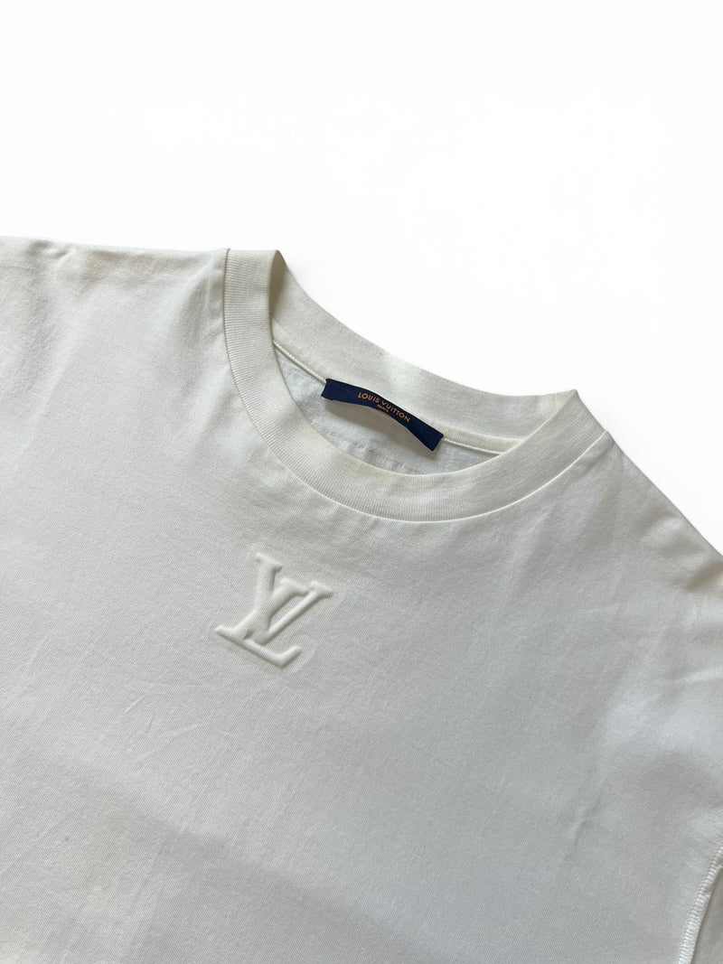 LOUIS VUITTON EMBOSSED T-SHIRT - MEDIUM - PRELOVED
